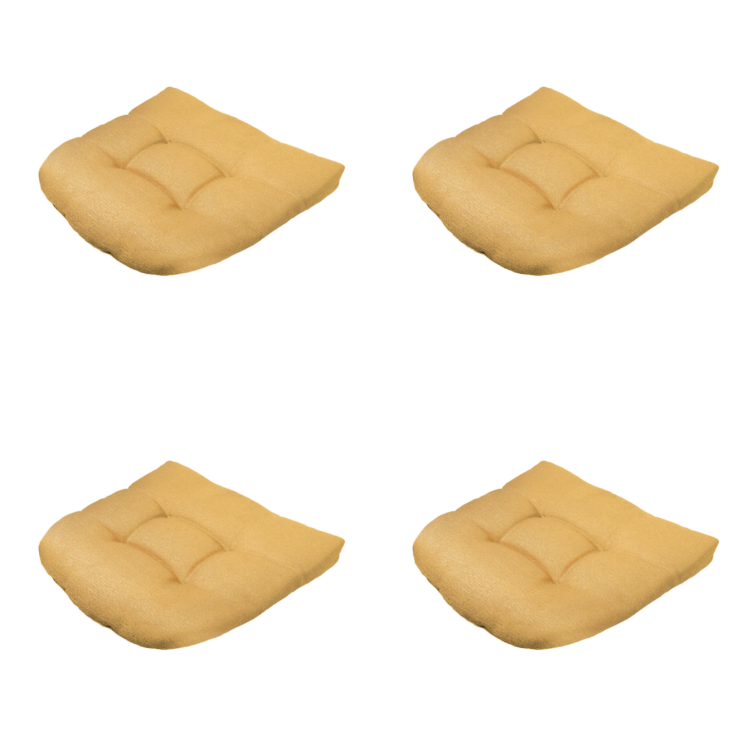 SITZKISSEN Napels - Gelb - 46/46/6 cm - 4er-Set - Gelb, Textil (46/6/46cm) - Madison