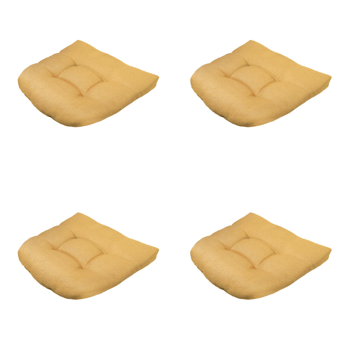 SITZKISSEN Napels - Gelb - 46/46/6 cm - 4er-Set - Gelb, Textil (46/6/46cm) - Madison