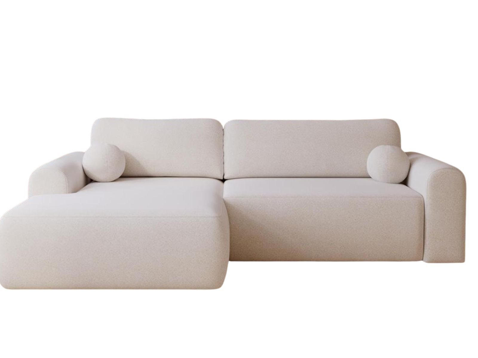 ECKSOFA weiß links AURA - Weiß, Holzwerkstoff (257/177cm) - Compleo24