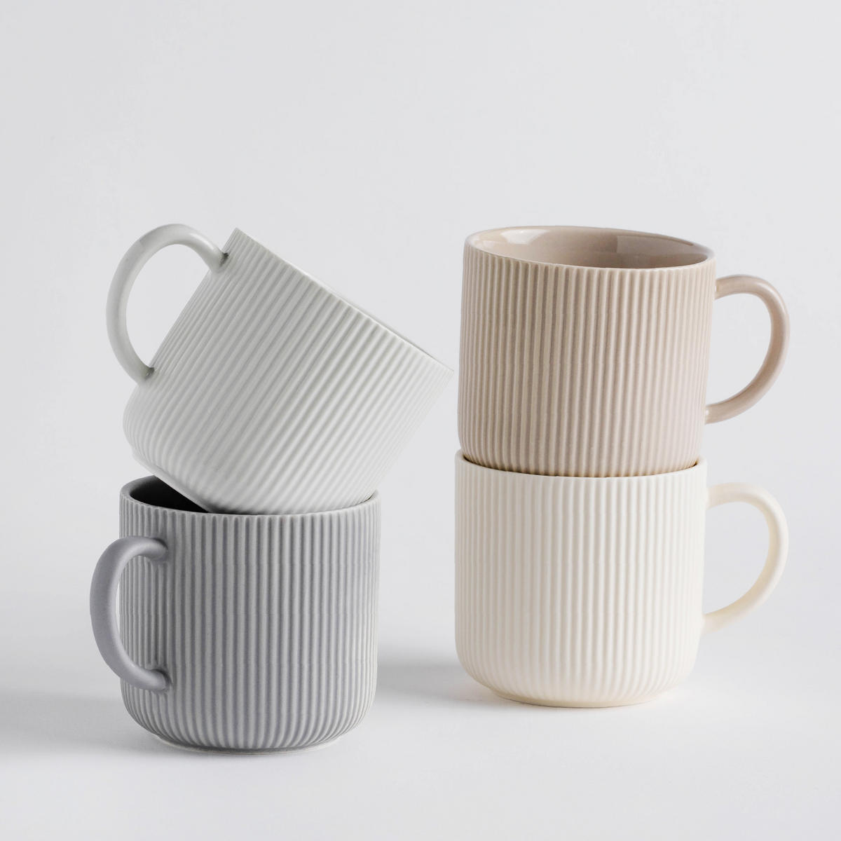 BECHER Linersis 370ml, Beige - Beige, Keramik (0.37L) - home&you