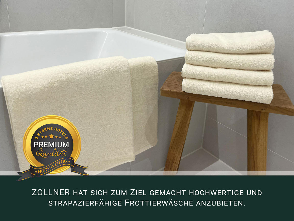 HANDTÜCHER SET, 6er-Set, 50x100 cm + 70x140 cm, 100% Baumwolle, Gelb - Creme, Textil (50/100cm) - Zollner