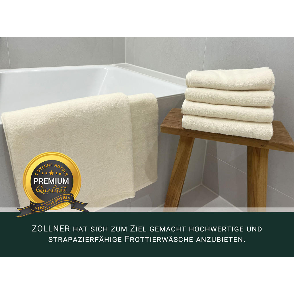 Thumbnail - Zollner Handtücher, Creme, Textil, 50x100 cm, Oeko-Tex® Standard 100, Badtextilien, Handtücher