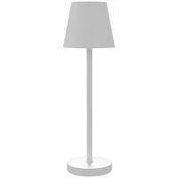 TISCHLAMPE Aufladbare, Metall, Weiß - Weiß, Metall (11.2/11.2/36.5cm) - HOMCOM
