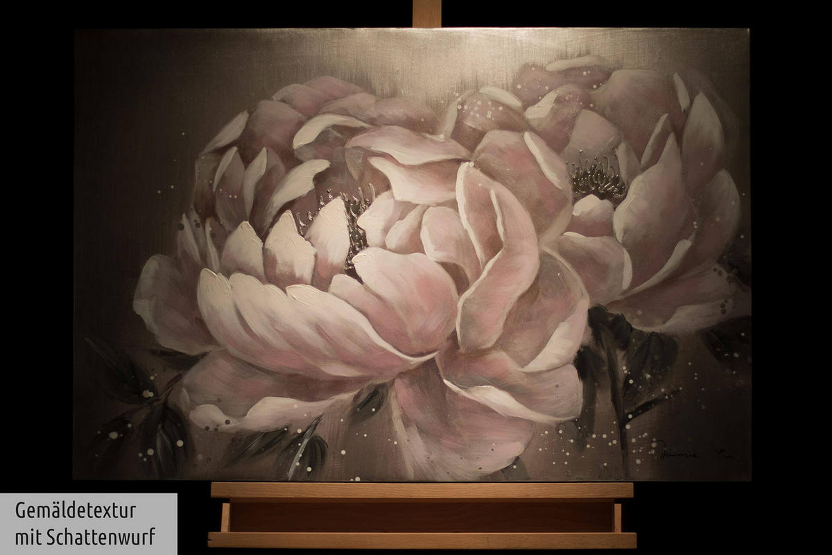 ACRYLBILD HANDGEMALT 90/60 cm - Pink, Holz/Textil (90/60cm) - KUNSTLOFT