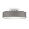 DECKENLAMPE Ø50cm, Lampenschirm Stoff Braun-Grau - Braun/Grau, Textil (50/50/19cm) - meineWunschleuchte