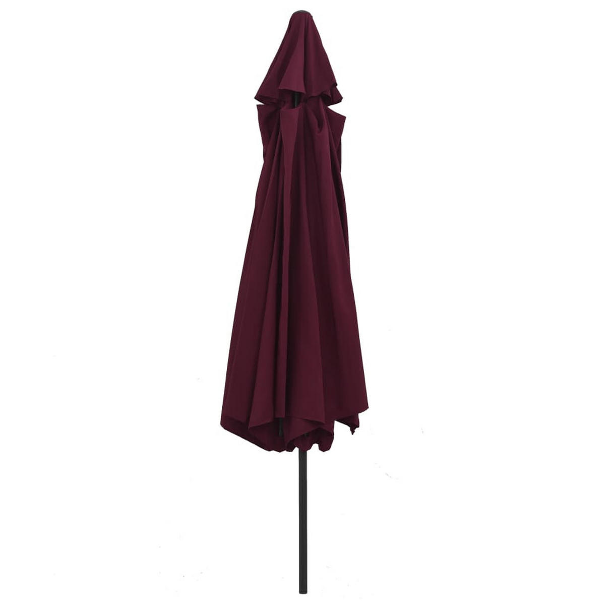 SONNENSCHIRM Mit Metall-Mast 390 Cm Bordeauxrot - Rot, Textil (390/390cm) - vidaXL