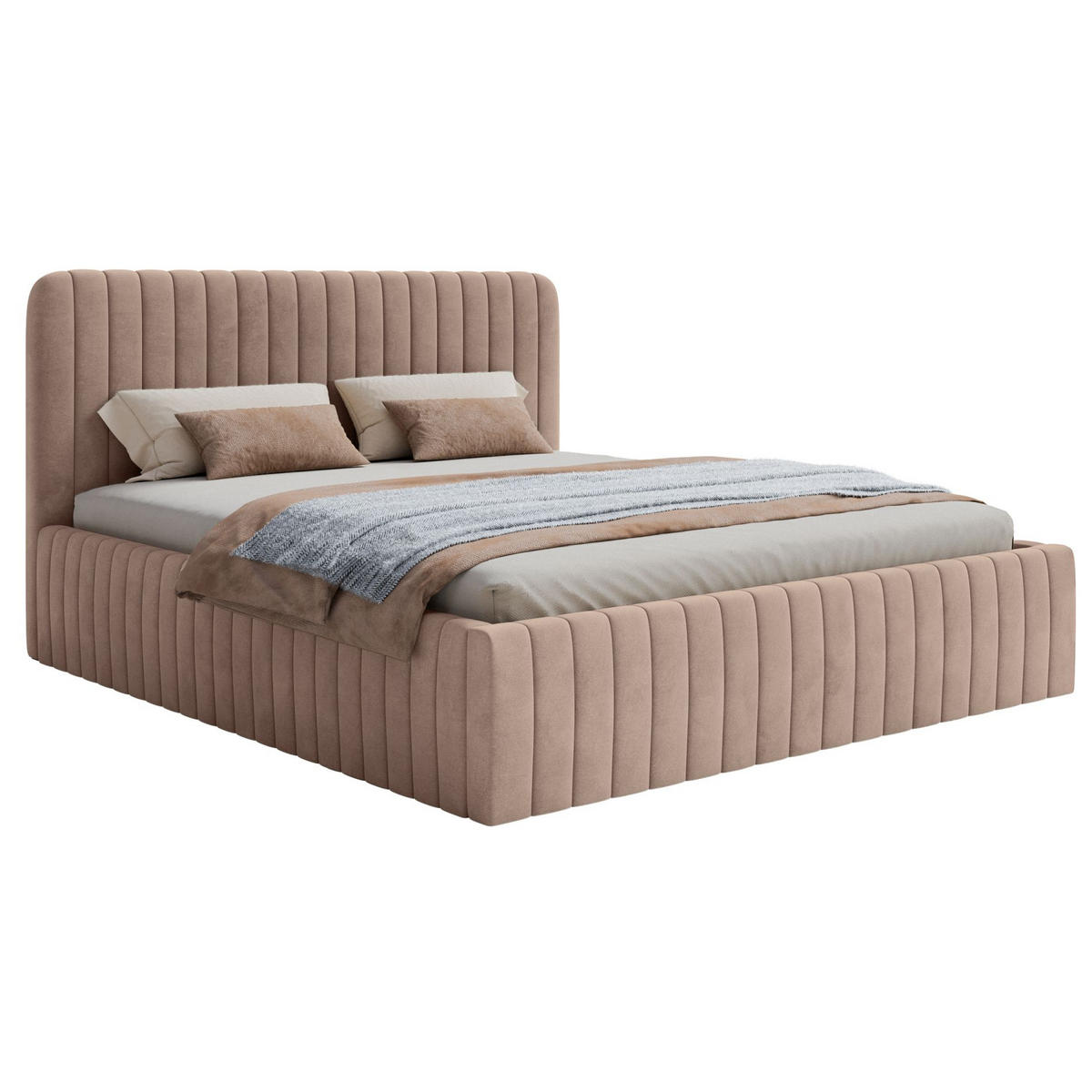 POLSTERBETT Saliano Beige 180x200 cm - Beige, Kunststoff/Textil (180/200cm) - Selsey