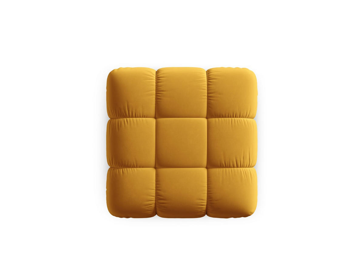 POUF Bellis aus Samt gelb - Gelb, Textil (94/39/94cm) - Micadoni