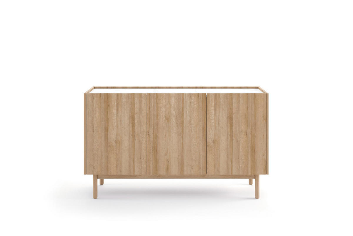 SIDEBOARD BEIGE - Beige, Holzwerkstoff (144/83/37cm) - FURNLUX