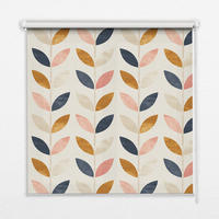 VNÚTORNÁ roleta - okenná roleta - roleta - 100x100 cm - Listy - pink, plast (100/100/0.5cm) - TULUP