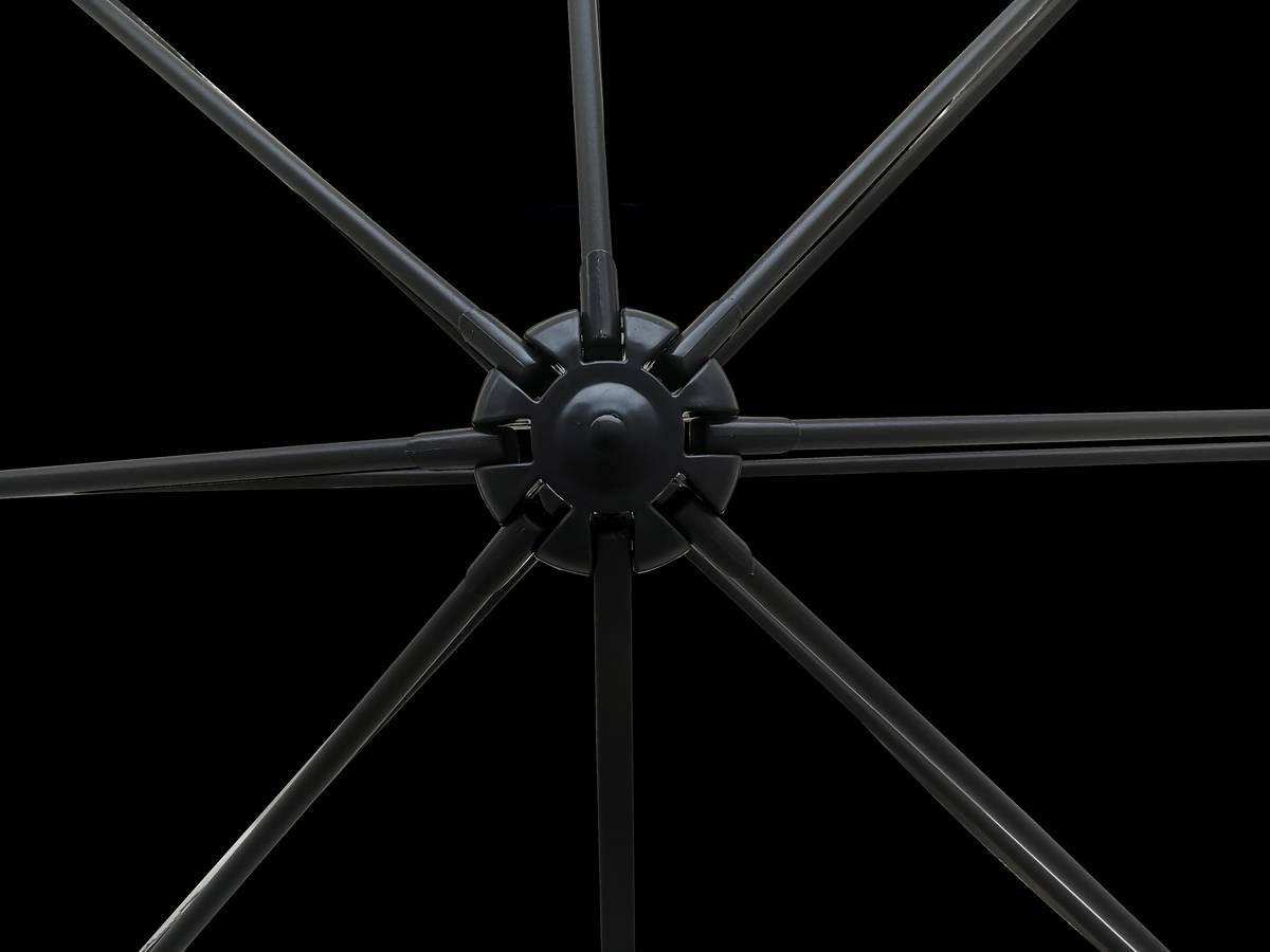 SONNENSCHIRM Schwarz - Schwarz, Metall (250/250cm) - Habitat Garten