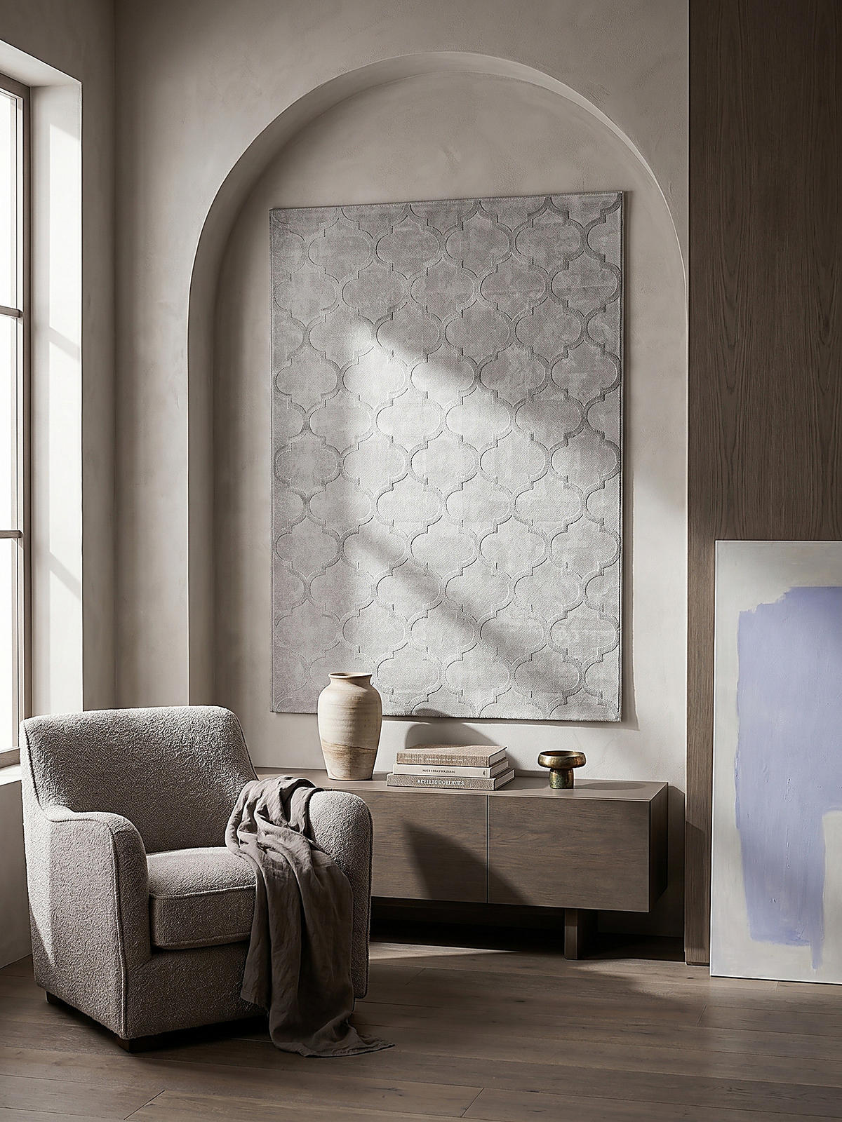 KURZFLORTEPPICH Orientalisch ERESMA Polyester Grau 160 x 230 cm - Grau, Textil (160/230cm) - KADIMA DESIGN