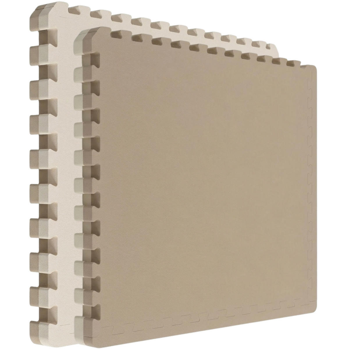 BODENSCHUTZMATTE 90/90/4 cm, Beige Braun, 2er Set - Beige, Kunststoff (90/90/4cm) - eyepower