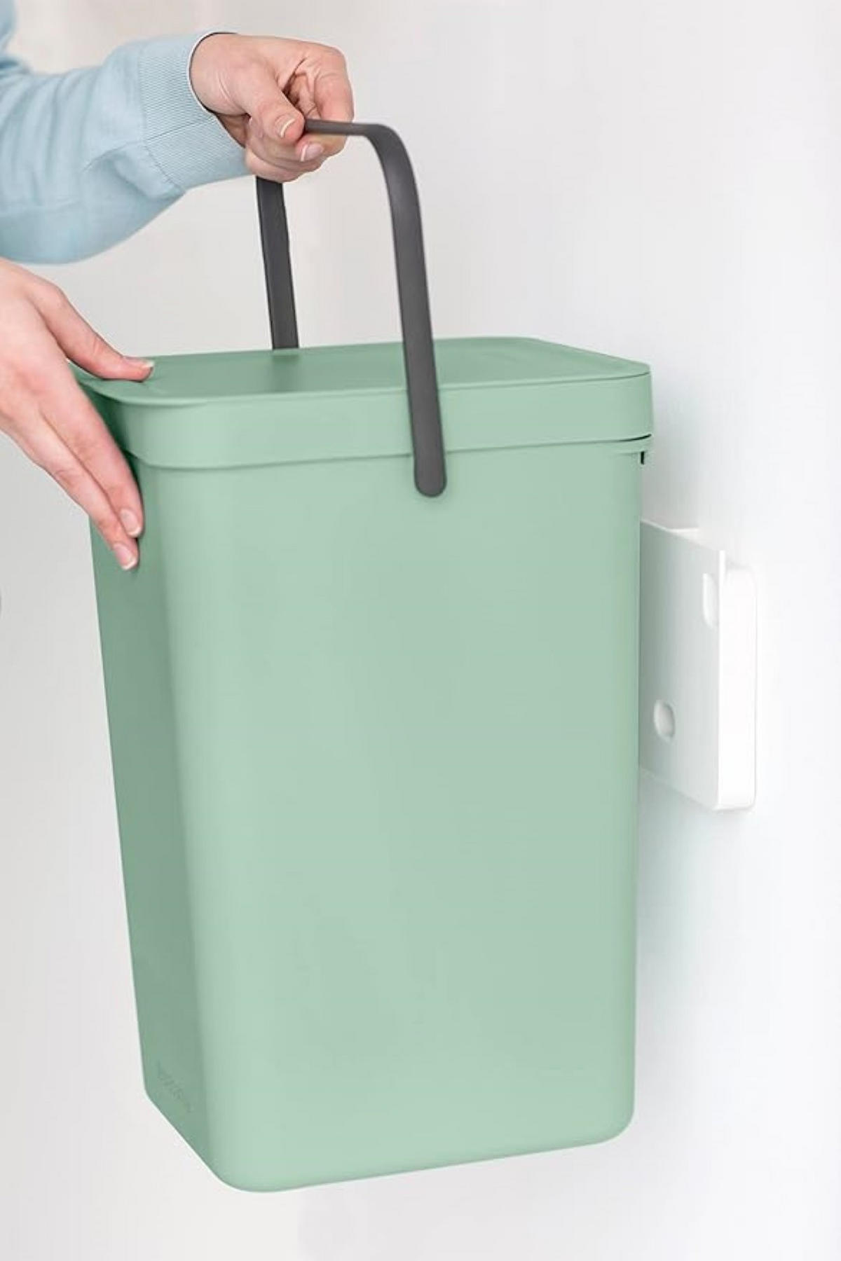 MÜLLEIMER Mit Stay Open Deckel 16 Liter 40 x 27,9 x 22 cm Kunststoff Jade - Grün, Kunststoff (27.9/40/22cm) - PROREGAL