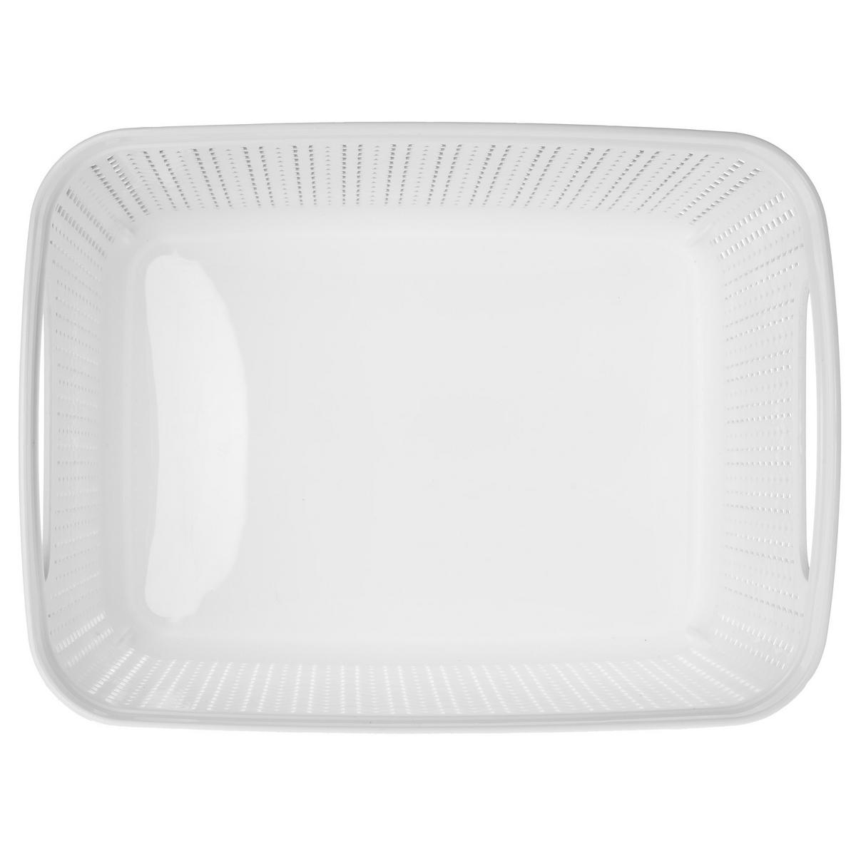 PLASTIKKORB 6,6 l, weiß - Weiß, Kunststoff (18/24cm) - KADAX