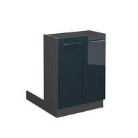 KÜCHENINSEL Fame-Line Dunkelblau Hochglanz 60 cm ohne AP - Anthrazit/Dunkelblau, Holzwerkstoff (60/82/70cm) - Vicco