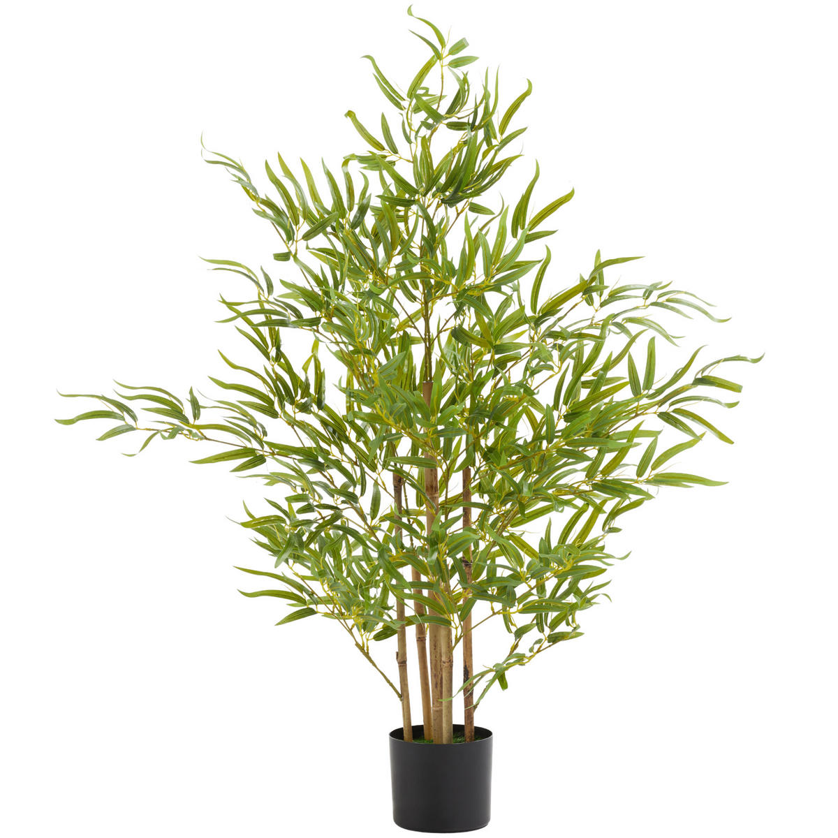 KÜNSTLICHER-BAMBUSBAUM Bambosa,stabiler Kunststoff-Blumentopf,grün - Grün, Kunststoff (120cm) - tectake