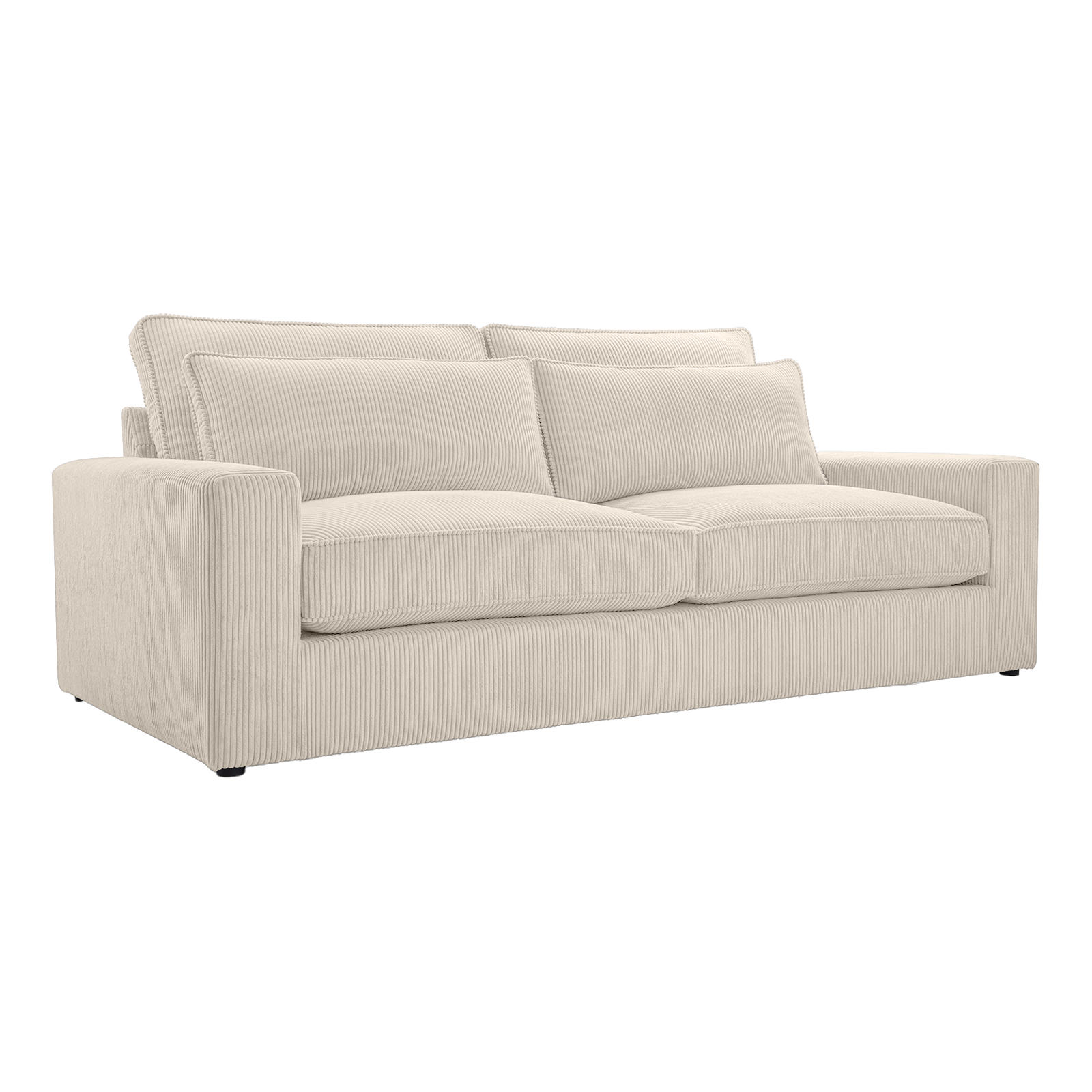 SOFA MIRELLA Ohne Schlaffunktion, Beige - Beige, Textil (221/89/104cm) - Fedve