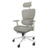 BÜROSTUHL ProSeat Creme-Weiß - Beige/Silberfarben, Kunststoff/Textil (70/145/70cm) - Clouvou