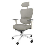 BÜROSTUHL ProSeat Creme-Weiß - Beige/Silberfarben, Kunststoff/Textil (70/145/70cm) - Clouvou