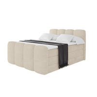 BOXBETT mit Matratze H3|H4 - NINA-Z KING - 160x200 cm - Beige - Sahara, Holzwerkstoff (160/200cm) - ALTDECOR