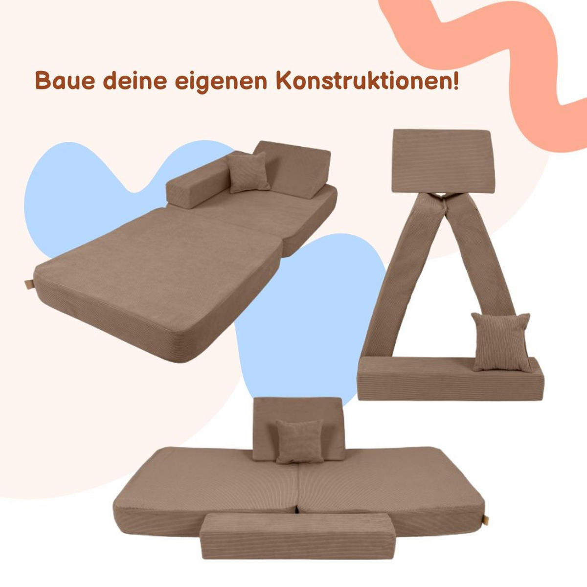 KINDERSESSEL, Angelove, Cordsamt, Braun - Braun, Textil (80/24/80cm)