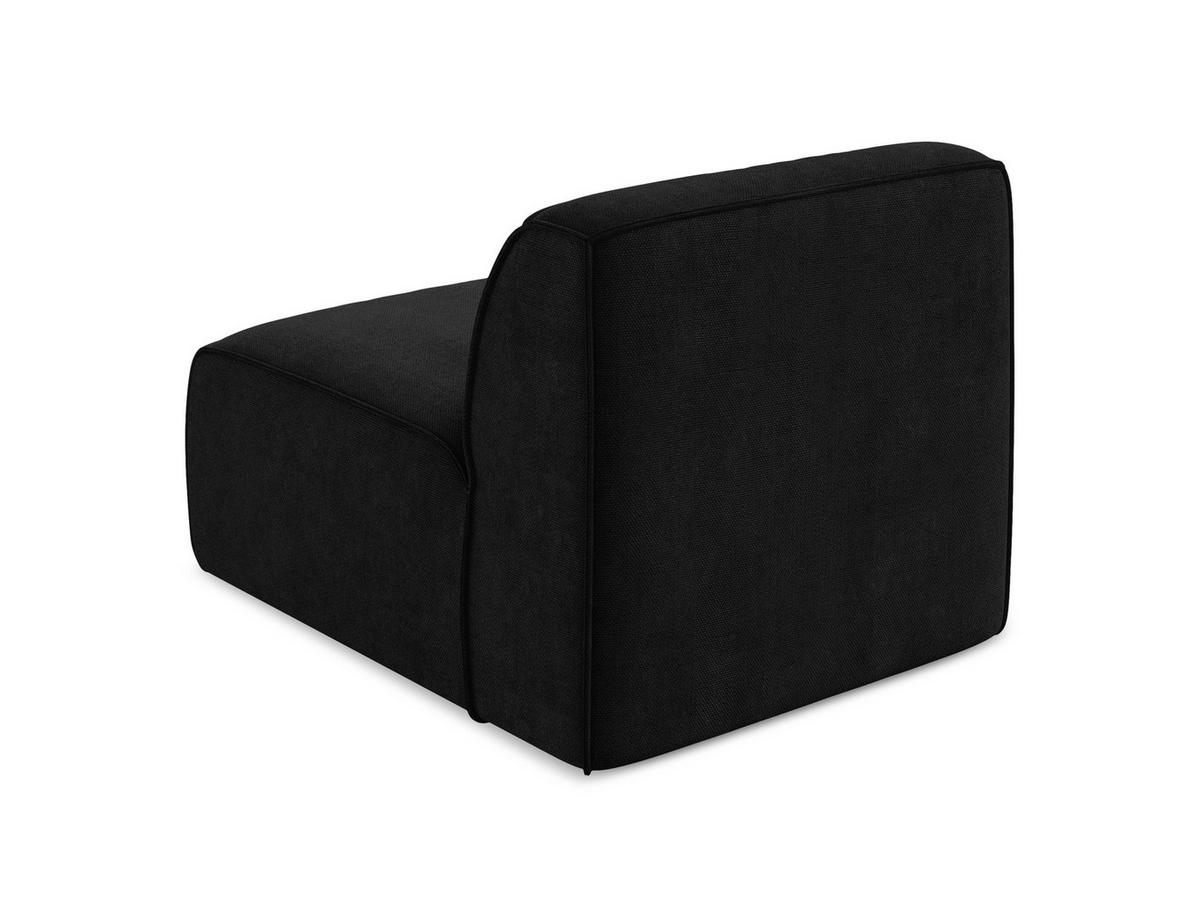 SOFAELEMENT Chenille Stoff Schwarz - Schwarz, Holzwerkstoff/Kunststoff (80/70/102cm) - Makamii