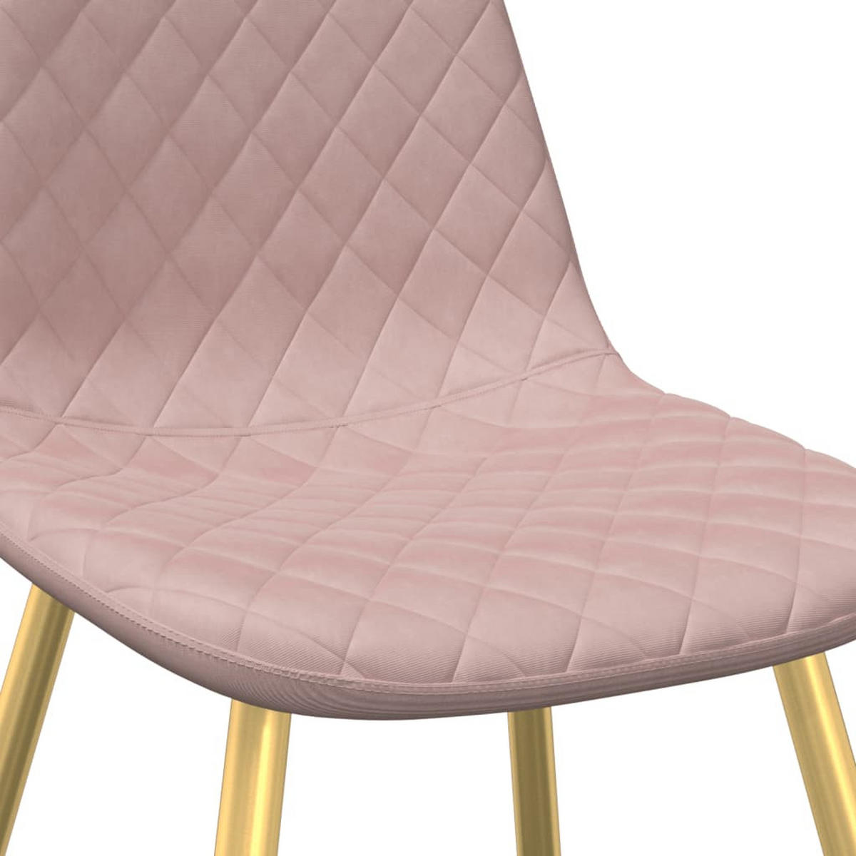 ESSZIMMERSTÜHLE 4 Stk. Rosa Samt 45*53.5*83cm - Pink, Metall (45/83/53.5cm) - ZMH