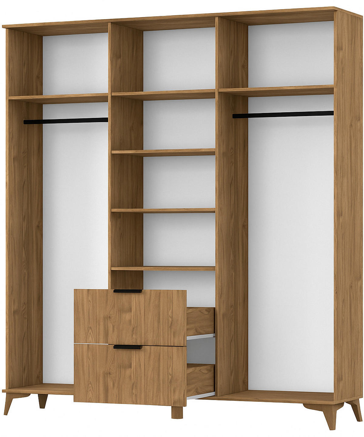 DREHTÜRENSCHRANK - Schrank Entia Artisan - Eiche Artisan, Holzwerkstoff (185/192/60cm) - Möblo