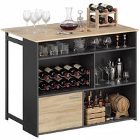 BARTISCH DE-14797 klappbar mit Schrank & 4 offenen Fächern Schwarz - Schwarz, Holzwerkstoff (116/79.6/90.5cm) - ComfortXL