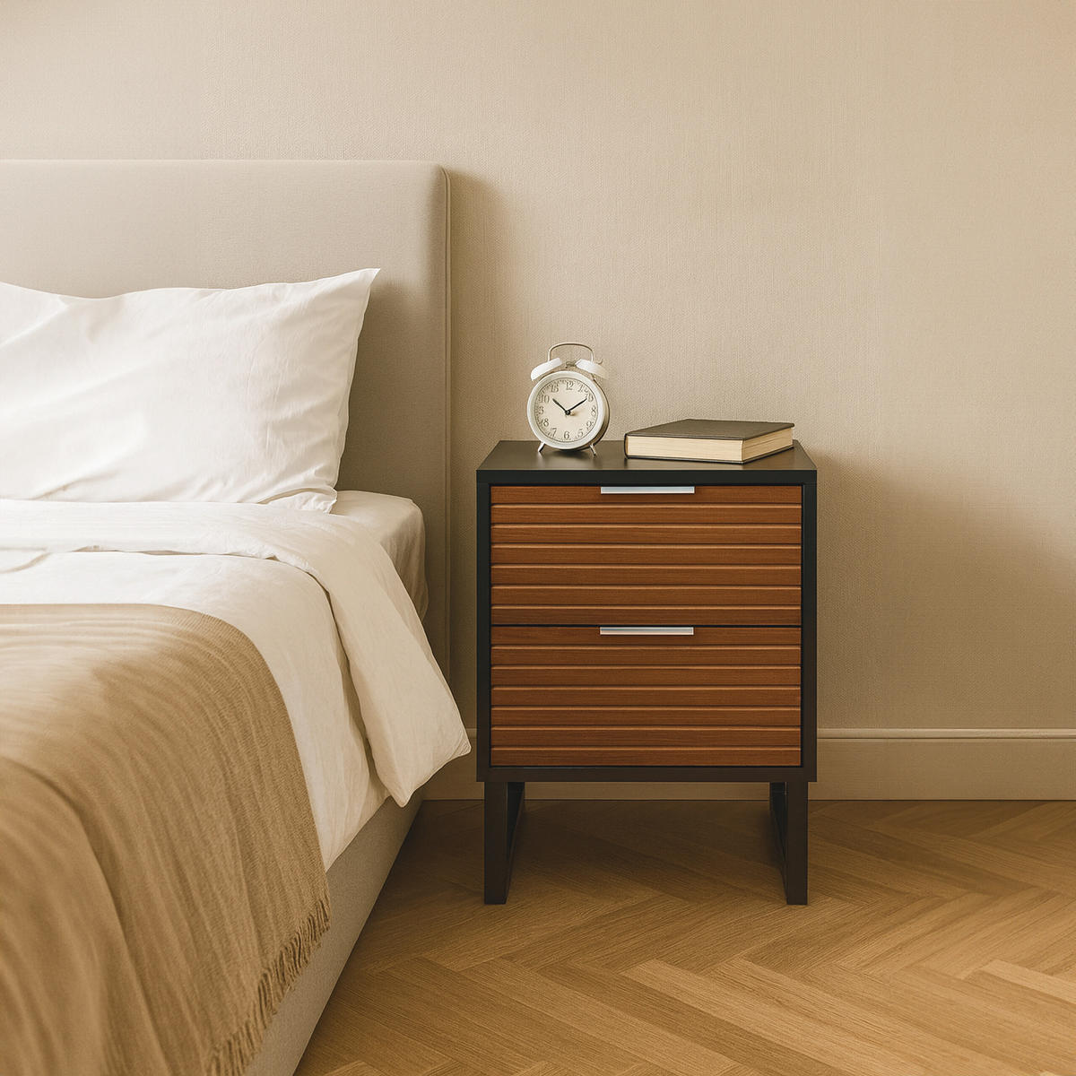 NACHTTISCH - Multicolor, Holz/Holzwerkstoff (33/40/50cm) - Relaxdays