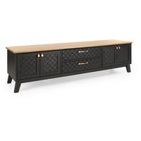 TV-ELEMENT - Schwarz, Holz (200/55/50cm) - MSL wooden furniture