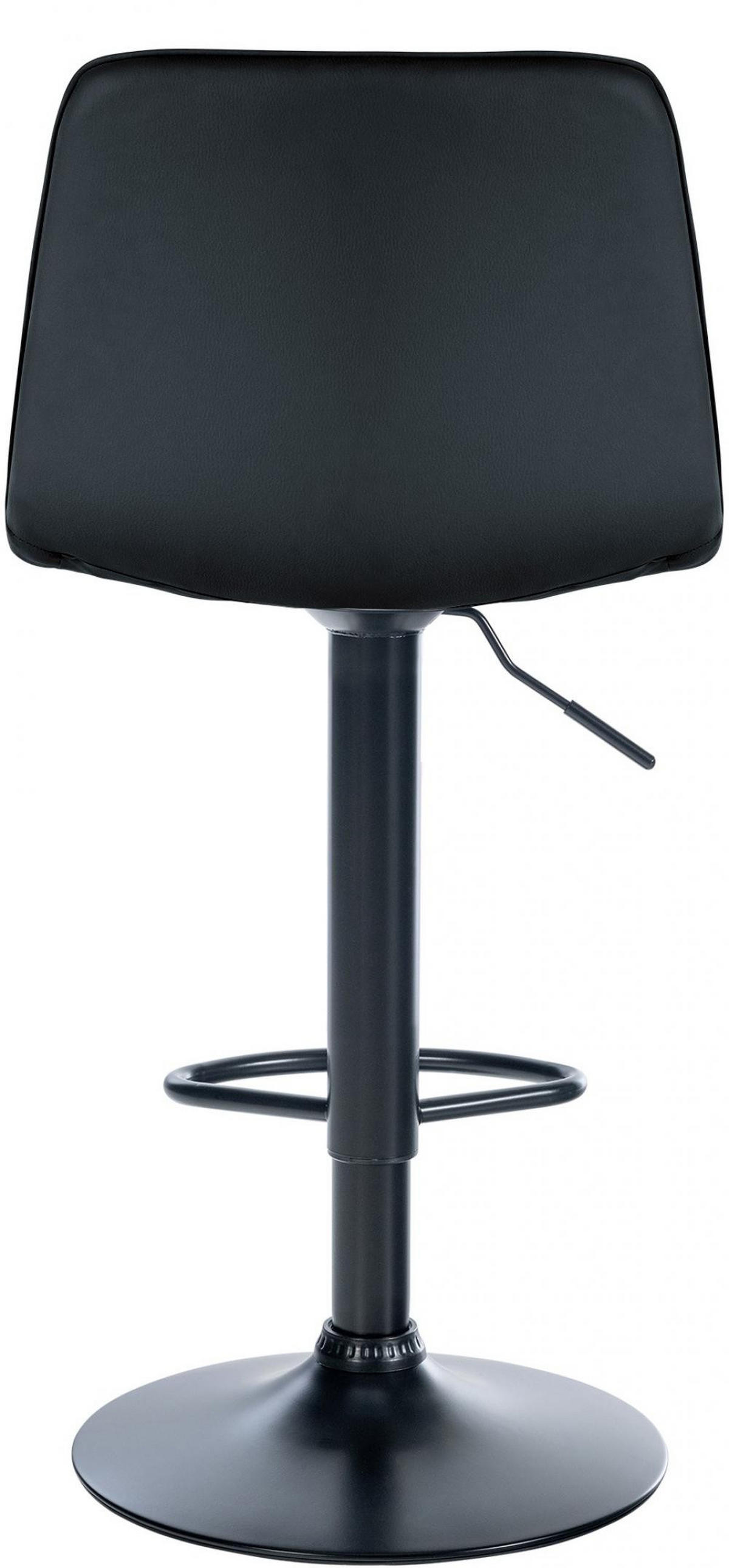 BARHOCKER Lederlook schwarz - Schwarz, Textil/Metall (45/89/46cm) - CLP