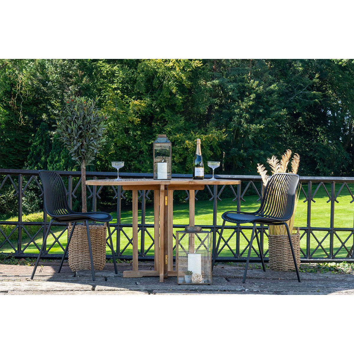 GARTENSTUHL, Branson, Stühle Schwarz, Metall, 47 x 55 x 82 cm - Schwarz, Metall (47/82/55cm) - ebuy24