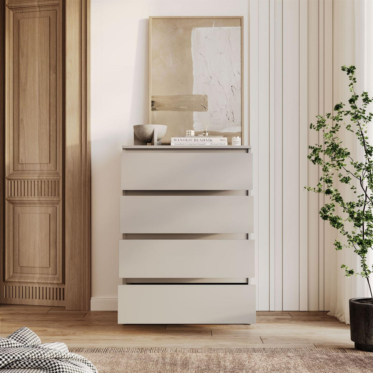 HIGHBOARD HANA M4 70 Kaschmir - Kaschmir, Holzwerkstoff (70/97/40cm) - Lookway