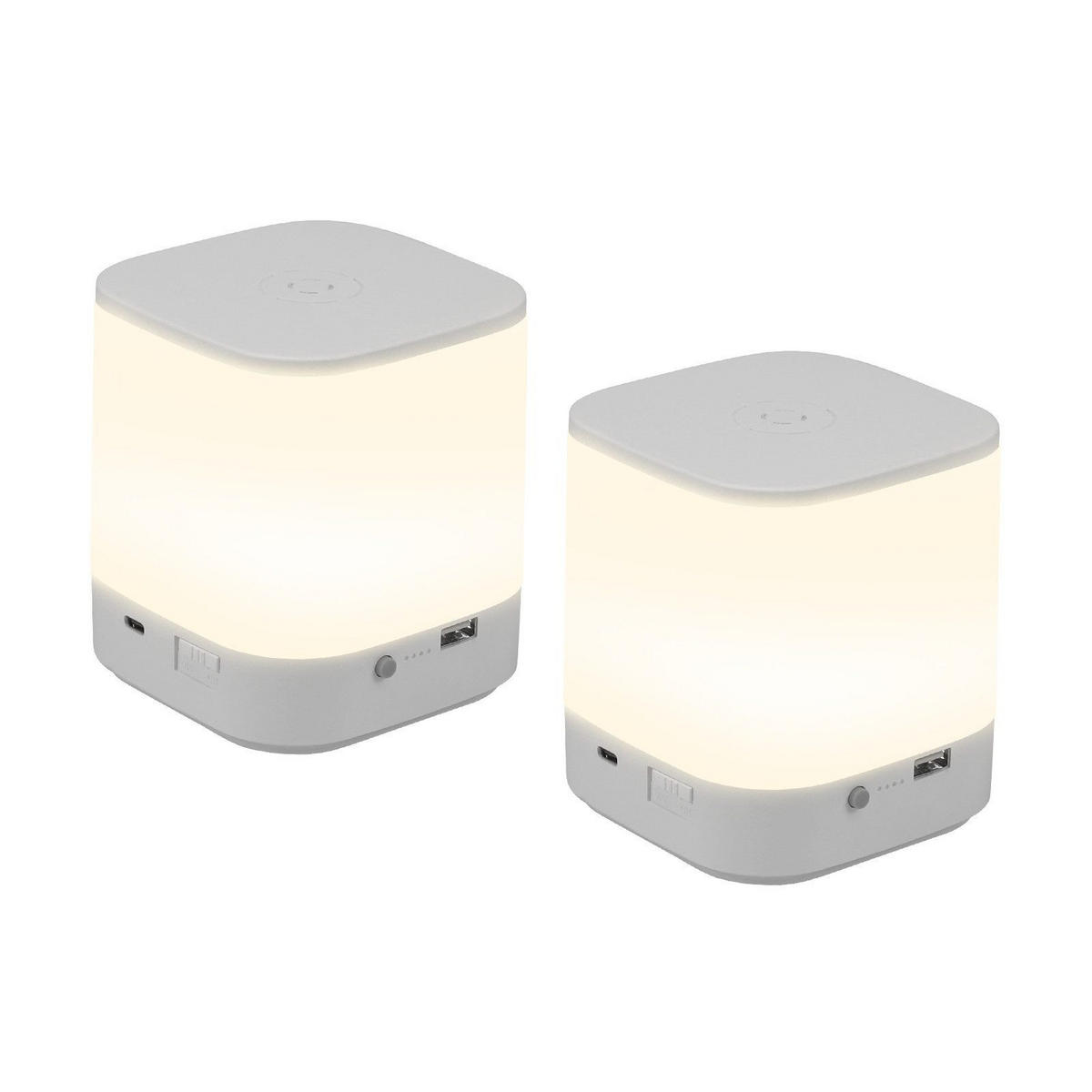 STOLNÍ lampa Abelmann LED 9,8/9,8/11,5 cm - bílá, plast (9.8/9.8/11.5cm) - Nettlife