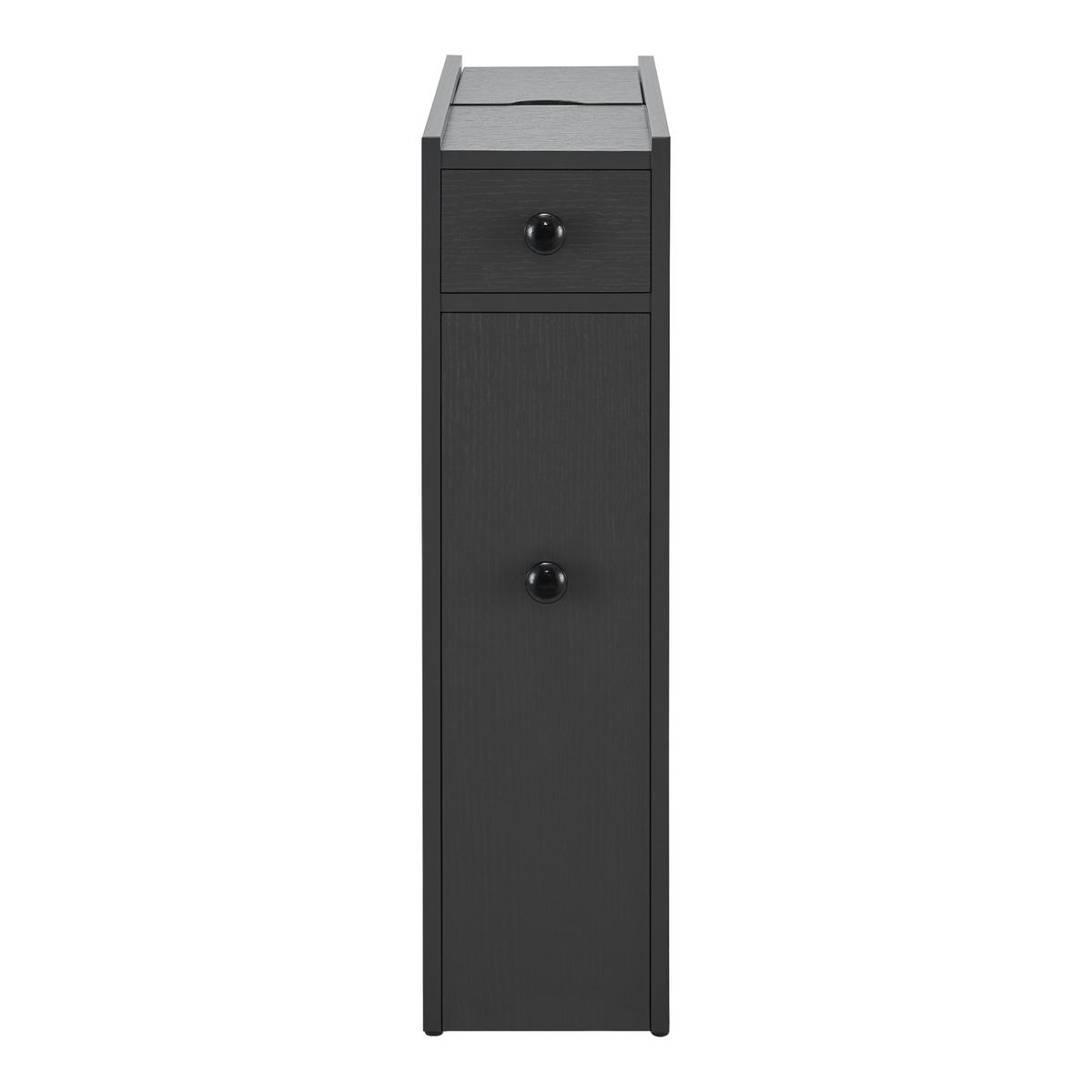 SEITENSCHRANK Kihniö - Dunkelgrau, Holzwerkstoff (16/58/48cm) - [en.casa]