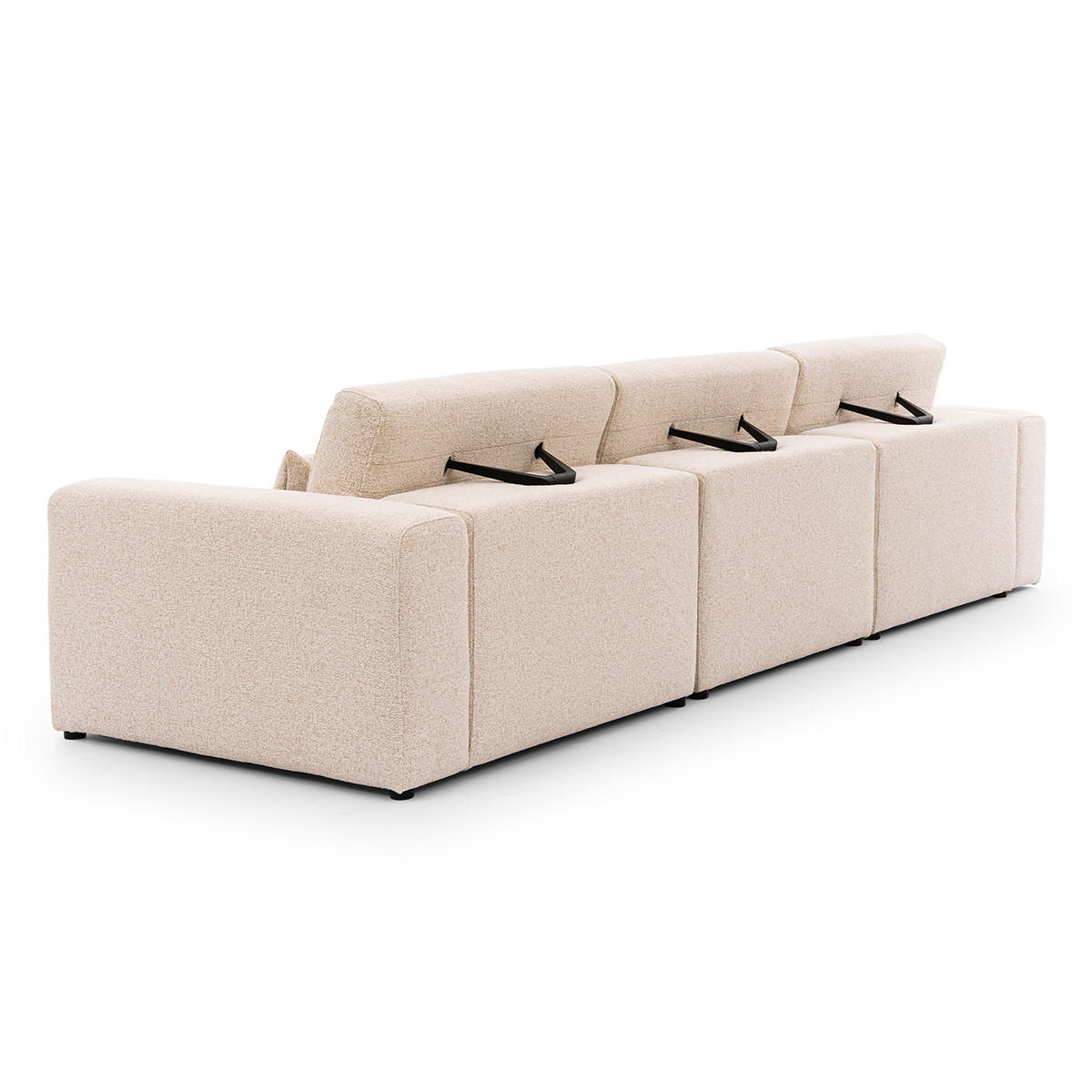 SOFA Velano 3 Sitzplätze Beige - Beige, Holz (314/97/103cm) - Petits-meubles