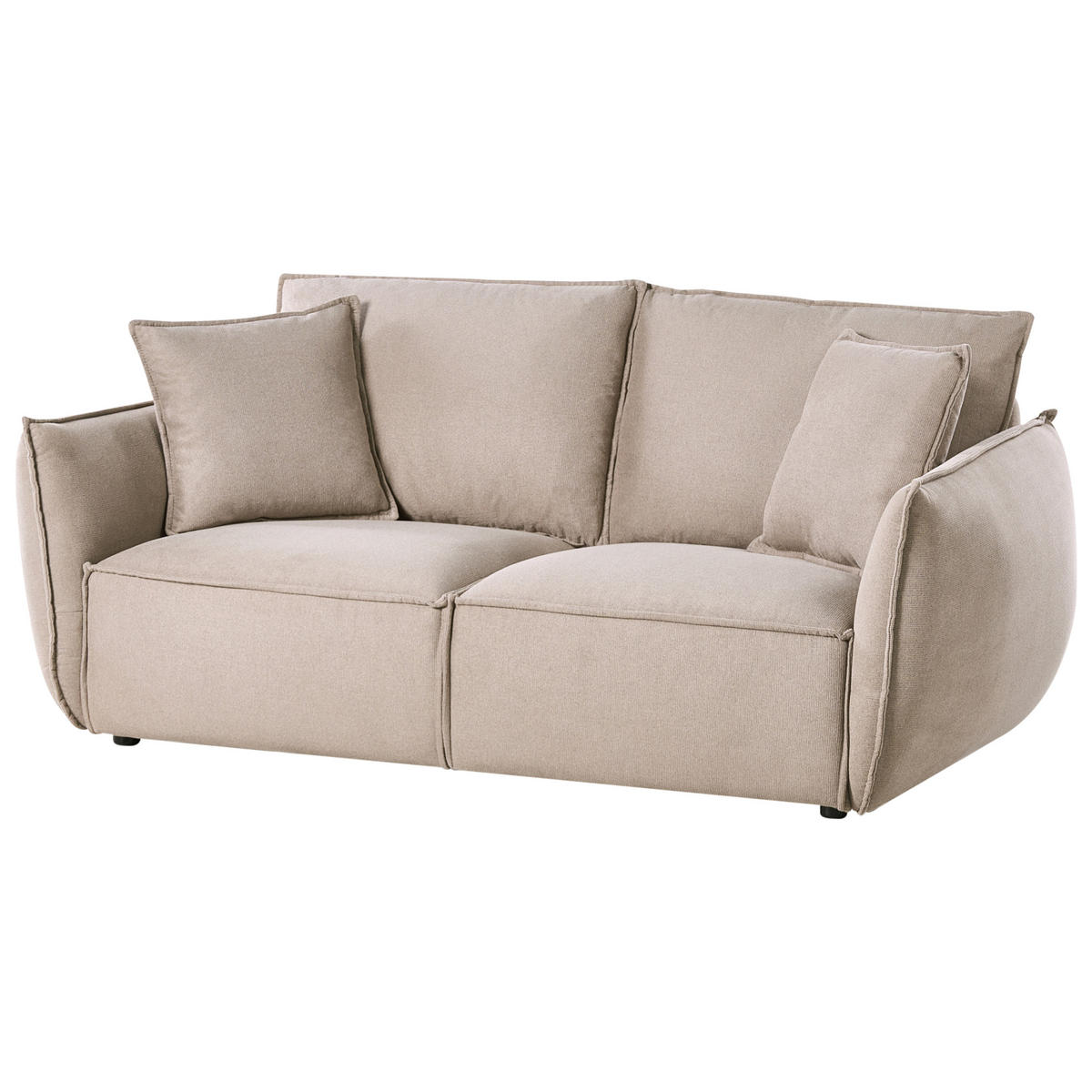 POHOVKA 3-místná Látka Taupe Kunes - šedohnědá, textil (190/82/92cm) - Beliani