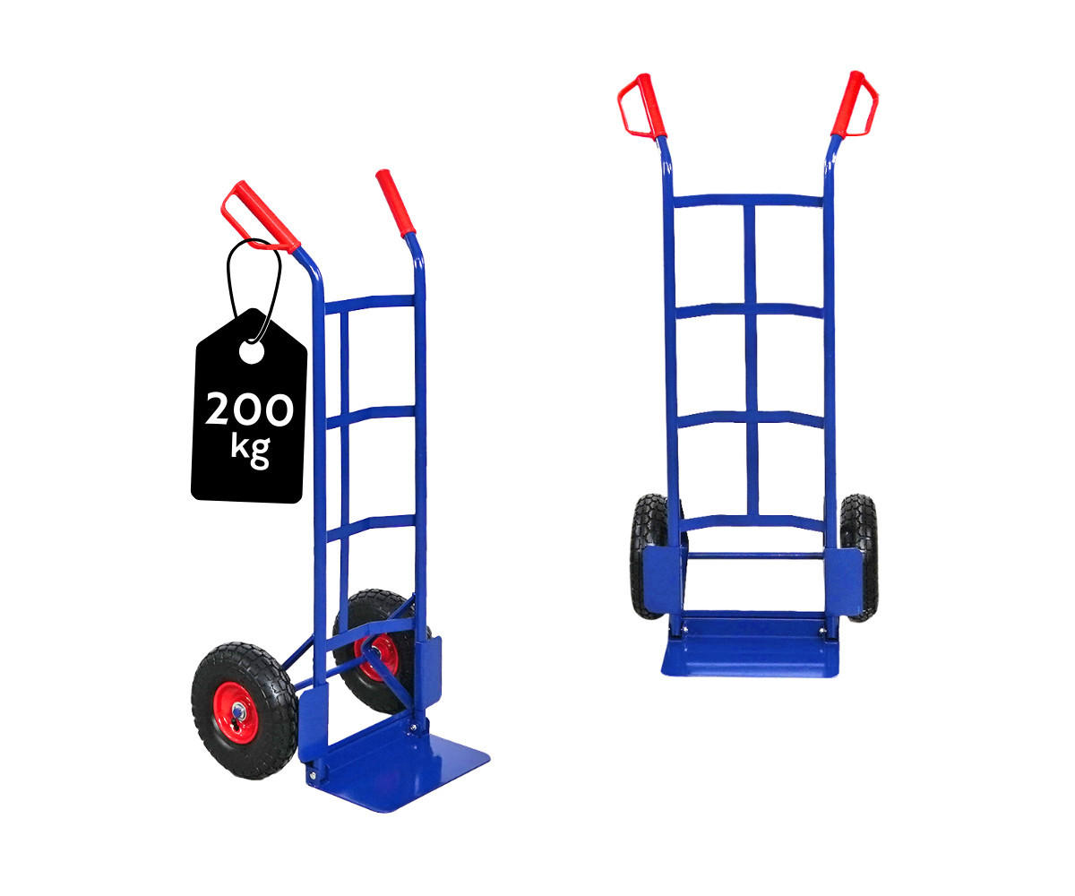 SACKKARRE Odin 115x54x44cm Tragkraft 200kg Lufträder Stahlrahmen Blau - Blau, Metall (44/54/115cm) - PROREGAL