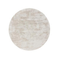 VISKOSETEPPICH rund Nova Hellgrau ø 120 cm rund - Hellgrau, Naturmaterialien/Textil (120/120cm) - benuta Pure
