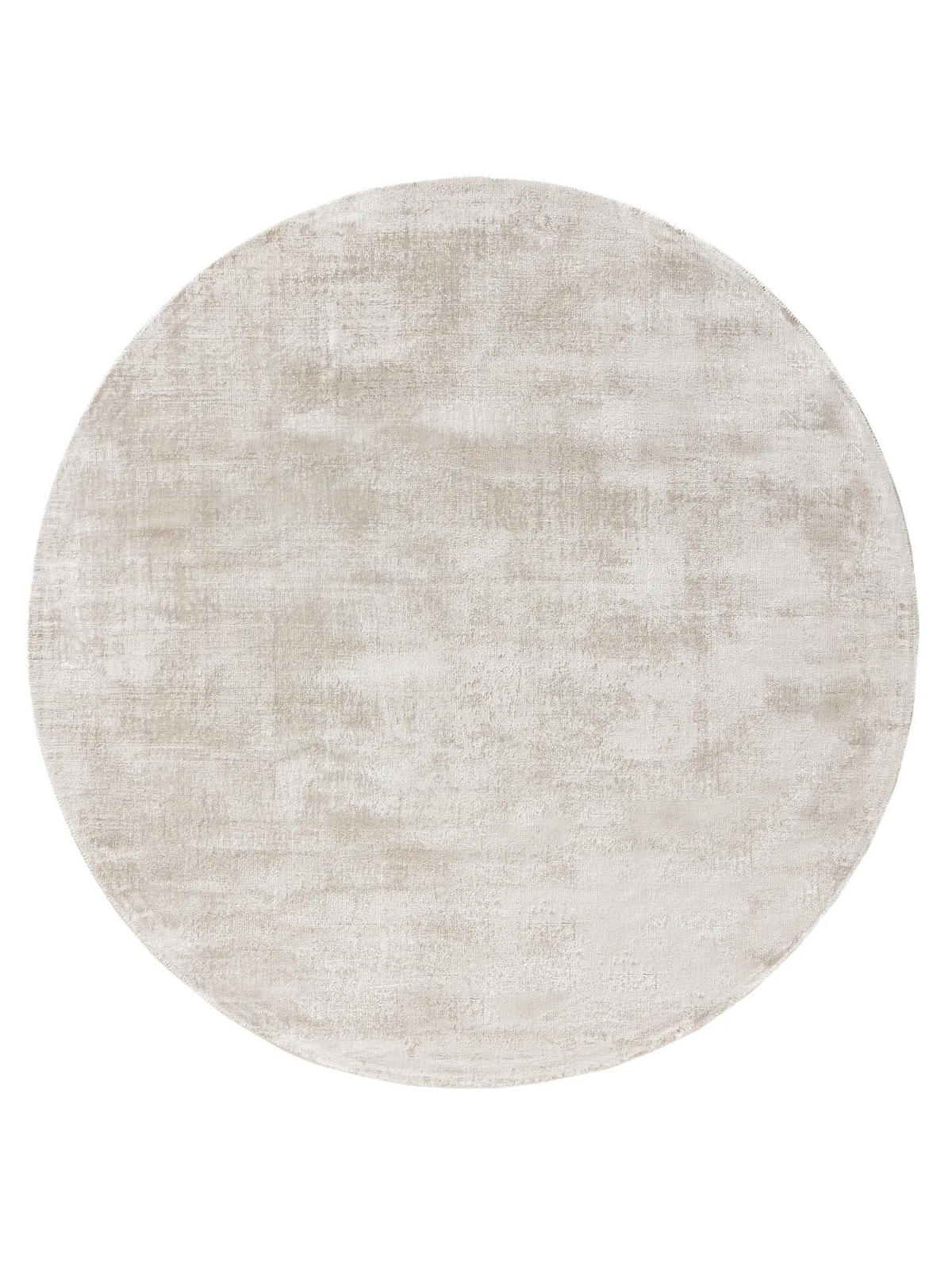 VISKOSETEPPICH rund Nova Hellgrau ø 120 cm rund - Hellgrau, Naturmaterialien/Textil (120/120cm) - benuta Pure