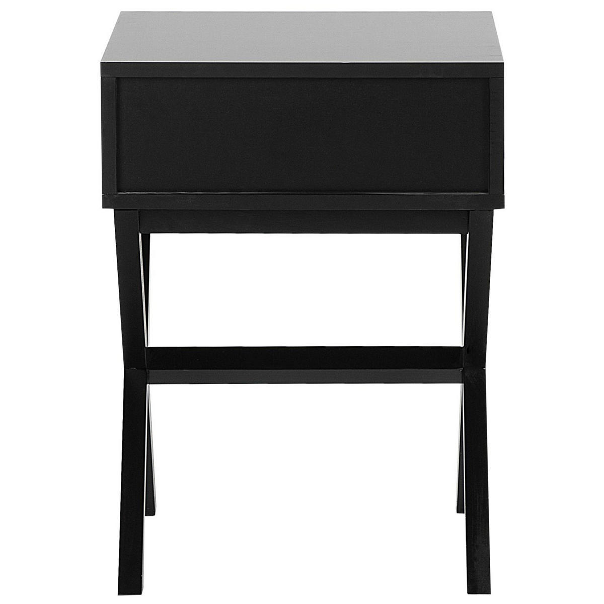 BEISTELLTISCH schwarz quadratisch 40/40 cm Monroe - Schwarz, Holzwerkstoff (40/40/55cm) - Beliani