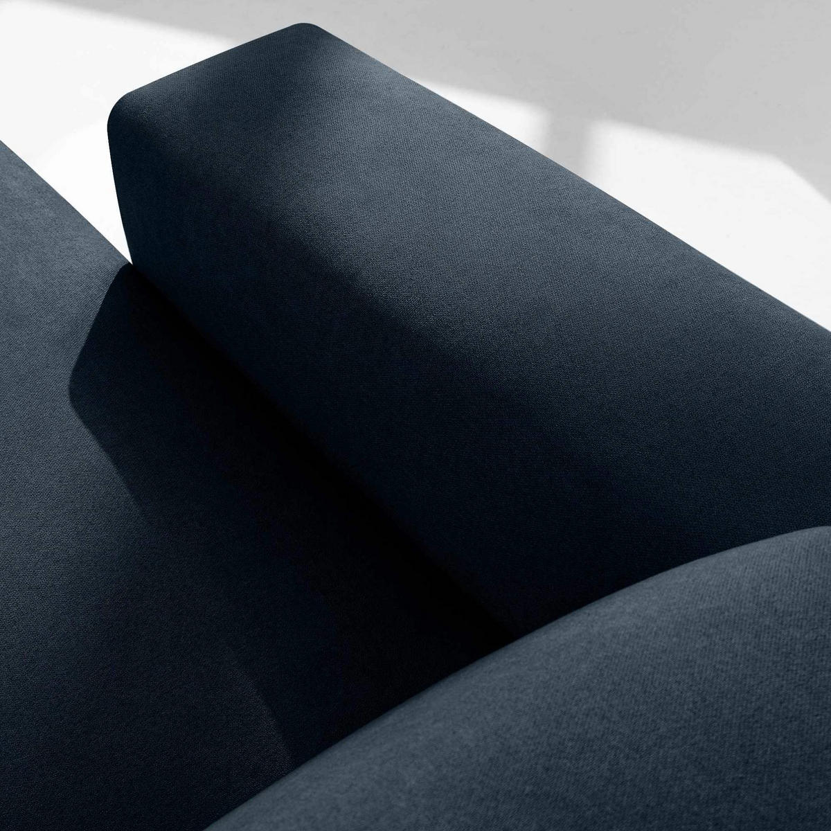 ECKSOFA RECHTS MUDI in moderner Optik mit hochwertigem Kaltschaum, Cord-Stoff, Dunkelblau - Schwarz/Dunkelblau, Textil (280/160cm) - KONSIMO®