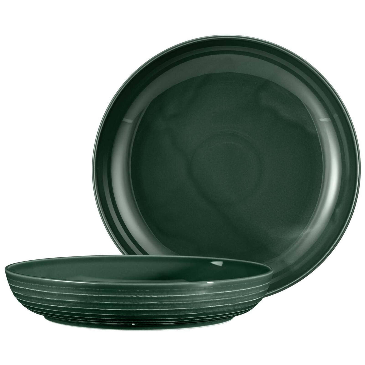 FOODBOWL Terra Moosgrün ø 28,4 cm 2er Set - Dunkelgrün, Keramik (28.4cm) - Seltmann Weiden