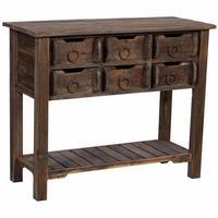 FLURTISCH aus holz mit 6 schubladen 105x45x82 cm - Braun, Holz (45/105/82cm) - Wanderlust
