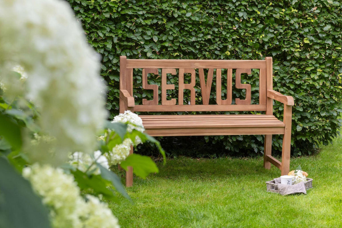 GARTENBANK Servus - Naturfarben, Holz (120/94/60cm) - Mr. Deko