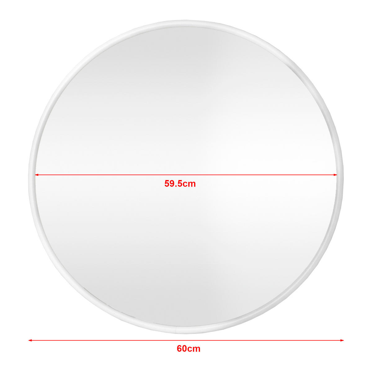WANDSPIEGEL Ordona - Weiß, Glas/Metall (60/2.8/60cm) - [en.casa]