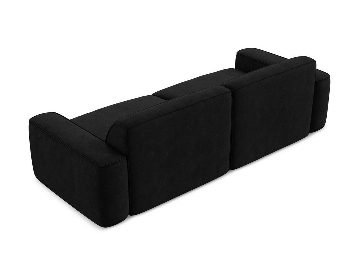 4-SITZER-SOFA Chenille Stoff Schwarz - Schwarz, Holzwerkstoff/Kunststoff (244/70/102cm) - LaMiaSofa
