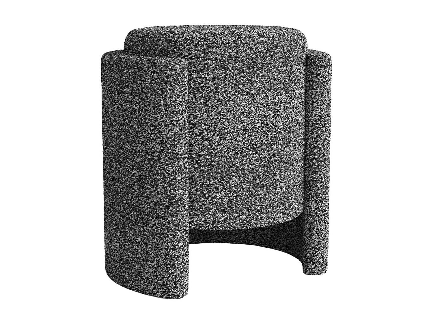 SITZHOCKER - 1 Person - Stoff - Schwarz - MIALARA - Schwarz, Textil (40/43/40cm) - Vente-Unique